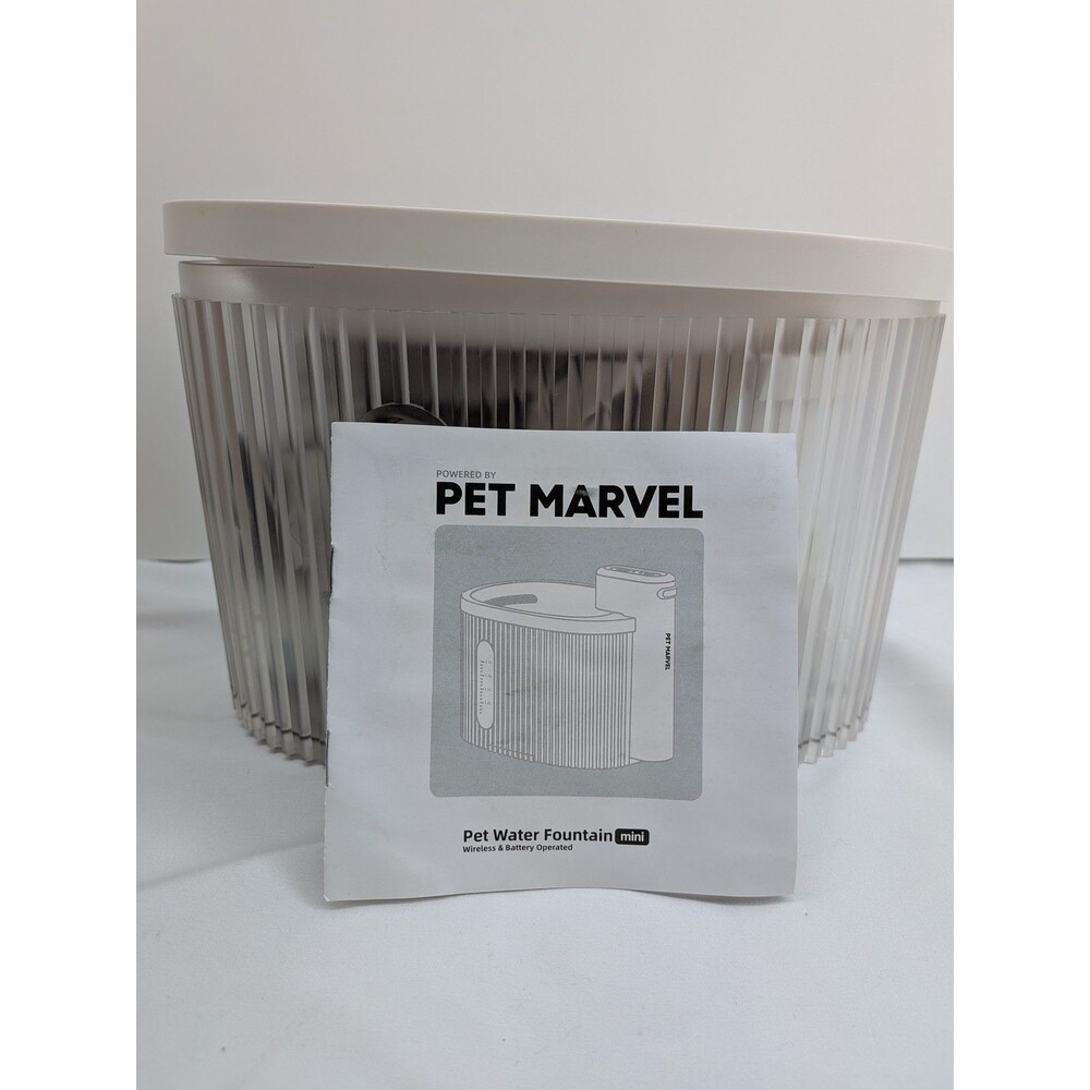 PET MARVEL Mini Wireless Battery Operated Pet Water Fountain Cat Dog Drinker